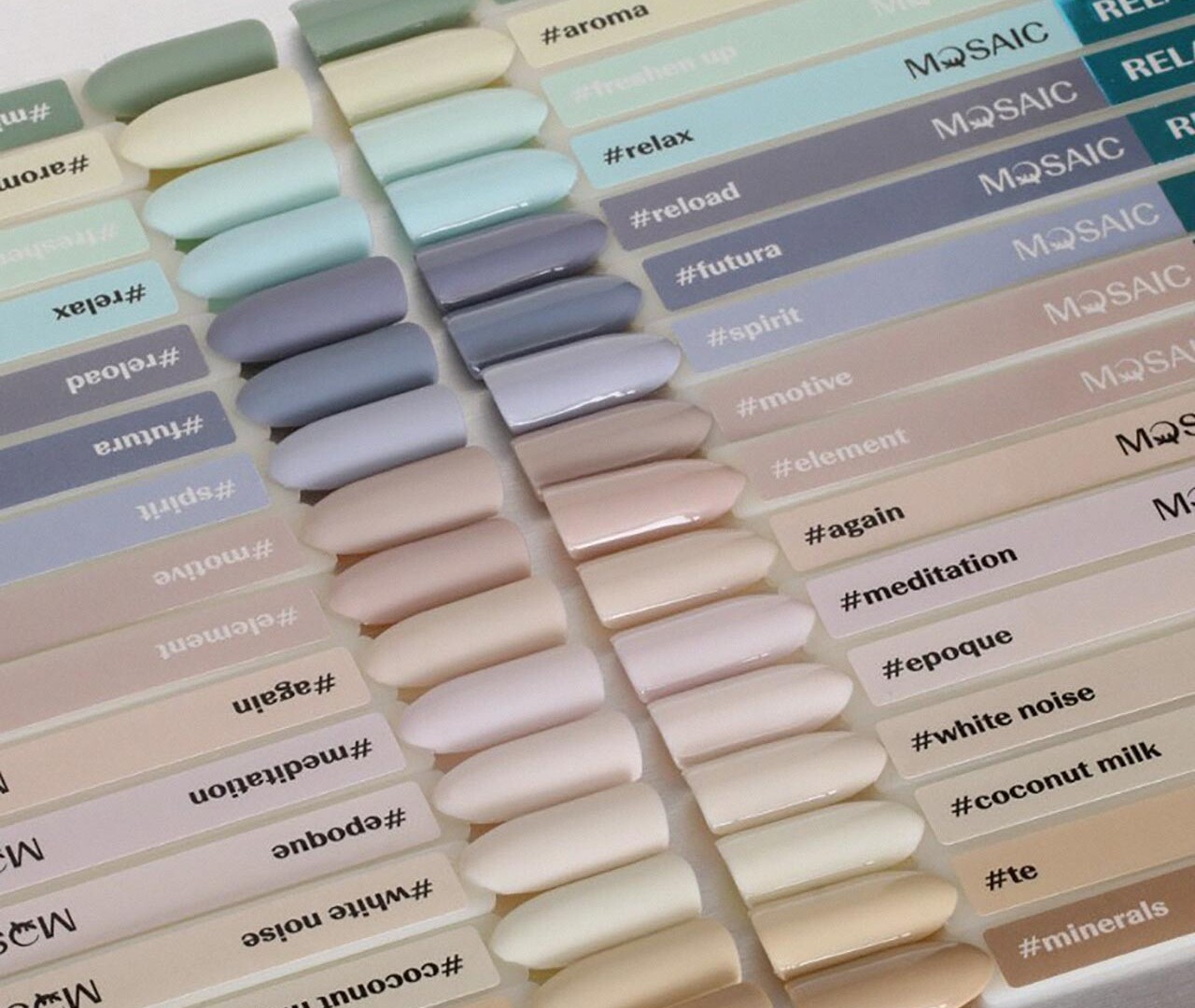 Etykiety cyfrowe w różnych kolorach