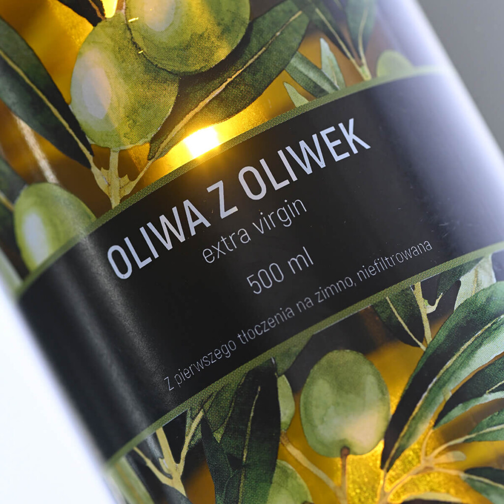 Etykiety na produkty spożywcze - oliwa z oliwek - druk cyfrowy