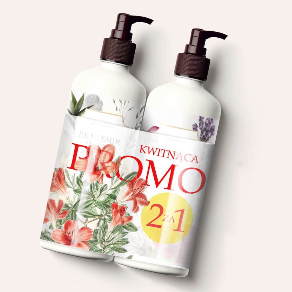 etykiety na zestawy produktów kosmetycznych do włosów